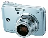 GE A950-SL 9MP Digital Camera with 5X Optical Zoom and 2.5 Inch LCD with Auto Brightness - Silver