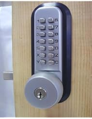 All-Weather Mechanical Keyless Deadbolt Door Lock - Satin Nickel, #409