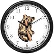 Koala on Branch - Koala Bear Animal Wall Clock by WatchBuddy Timepieces (Slate Blue Frame)