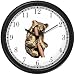 Koala on Branch - Koala Bear Animal Wall Clock by WatchBuddy Timepieces (Black Frame)