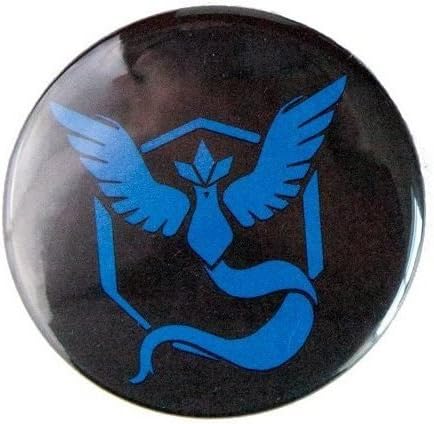 Pokemon GO Team Mystic Button Pin Blue