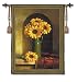 Sunflower with Persian Rug Tapestry Wallhanging Comes With Wall Hanging Rod and Tassels
