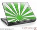 Small Laptop Skin Rising Sun Japanese Green