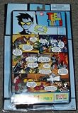  : Teen Titans Go 1.5" comic game heroes Series 1 Page 2 action figures (includes Trigon, Robin as Slade Commando, White Raven, Slade, Cyborg shaped dice, Game Card and Titans communicator part 2)