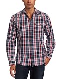 Dakota Grizzly Men's Harper Long Sleeve Western Snap Button Shirt, Twilight, Large