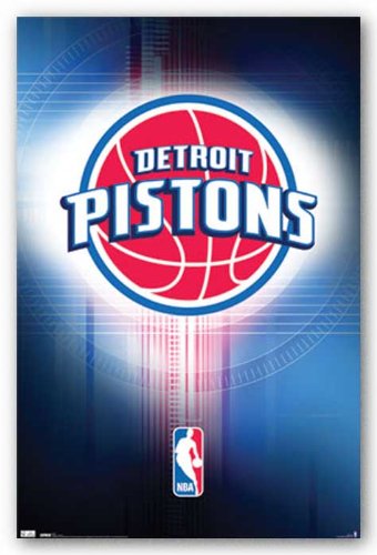 (22x34) Detroit Pistons 2010 Logo Sports Poster Print