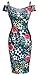 HOMEYEE Women's Vintage Elegant Printed Floral V-Neck Sling Dress B309