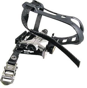 wellgo lu961 alloy road pedals with clips and straps