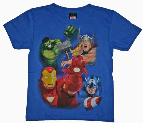  Marvel Heroes Royal Blue T-shirt for Boys