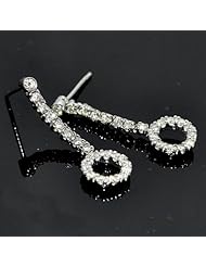 Drop Earrings 0.5ct Diamonds 14K White Gold Eternity Style Vintage Earrings