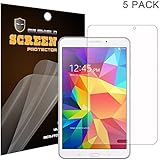 [5-PACK] Mr Shield Samsung Galaxy Tab 4 8.0 8inch Clear Screen Protector with Lifetime Replacement Warranty