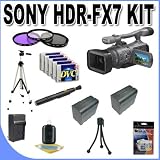 Sony HDR-FX7 3-CMOS Sensor HDV High-Definition Handycam Camcorder with 20x Optical Zoom + 2 Extended Life 970L Batteries + Ac/Dc Charger + 3 Piece Multicoated Filter Kit + 5 Dv Tapes + Shock Proof Deluxe Case + Full Size Tripod + Master Works Producing DVD + Accessory Saver Kit & More!!!