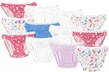 Fruit of the Loom Girls 2-6x 12 Pack Wardrobe Cotton Bikini,Multi,6