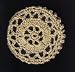 Beige Cartwheel Crocheted Hair Bun Cover- LARGE