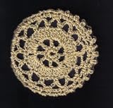 Beige Cartwheel Crocheted Hair Bun Cover- LARGE