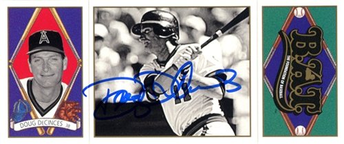 Doug DeCinces Autographed/Hand Signed 1993 UpperDeck No.39 Los Angeles Angels Baseball BAT Card
