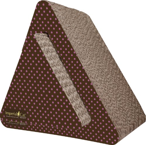 Image of Imperial Cat Triangle Combo Scratch and Shape, Pink Polka Dot