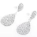 Paar 5cm Ohrstecker Strass Ohrh�nger Stecker Versilbert