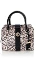Suede Animal Print Box Bag