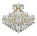 Elegant Lighting 2801G72G/RC Royal Cut Maria Theresa 49-Light, Two-Tier Chandelier, Finished in Gold with Clear Crystals