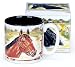 Horse Themed Coffee Gift Mug with Black and Brown Horses