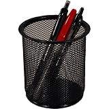 SPR90200 - Pencil Cup, Steel Mesh, 3-3/4x4-1/16, Black