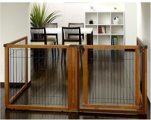 Richell Convertible Elite Pet Gate 4-Panel Autumn Matte 130" x .8" x 31.5" 94170 by Essential Pet