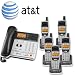 AT&T TL76108 5.8 GHz Corded/Cordless Two-Line Telephone With Answering System Caller ...