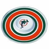Miami Dolphins 14 inch Melamine Chip and Dip