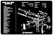 TekMat 11-Inch X 17-Inch Handgun Cleaning Mat with 1911 Imprint, Black
