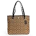 Coach Women's Otl Signature Zip Tote/Purse, Khaki Brown, One Size