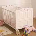 Airlie Cot Bed White and Pink