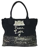 Juicy Couture Peace Love Canvas Tote Black