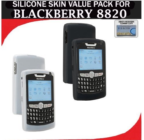 Silicone Skin 2 pc. Value Pack for your Blackberry 8820 (Black - Clear) Bonus DBRoth Microfiber Cleaning Cloth Included Silicone Skin 2 pc. Value Pack for your Blackberry 8820 (Black - Clear) Bonus DBRoth Microfiber Cleaning Cloth Included