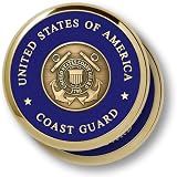 Coast Guard Shield 2 Coaster Set