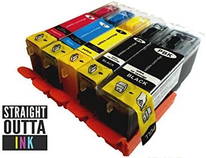 Straightouttaink 5 Pack Edible Ink Cartridge Compatible Canon PGI-250 CLI-251 For Canon Pixma iP7220 MG5420 MG5422 MG6320 MX722 MX922 Printers Cake Printing