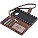 Note 5 Case, Arae Galaxy Note 5 wallet case, PU leather kickstand case[Wrist Strap] with ID&Credit Card Pockets For Galaxy Note 5(Brown)