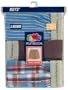 Fruit of the Loom Boys 8-20 Exposed Waistband Woven Boxer 3-Pack,Multi,L (14-16)