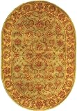 Safavieh Heritage HG811A Green 4 6 x 6 6 Oval Handmade Wool Area Rug Safavieh Heritage HG811A Green 4 6 x 6 6 Oval Handmade Wool Area Rug