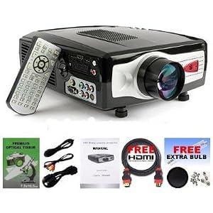 HTP LCD Video Projector-free Hdmi & Xtra Bulb-FREE $5 BlockBuster Gift Card!!!xbox, Wii, Ps2, Ps3