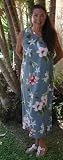 Long Tank Dress - Hibiscus Summer A-Line 10 Side Slits Hawaiian Aloha Pullover Dress