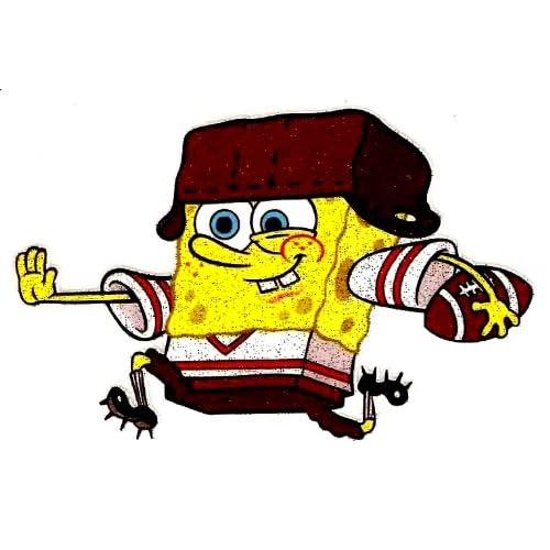 Spongebob Squarepant the athletic quarterback football