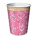 Creative Converting Pink Bandana Cups - 9oz - 8 Per Unit