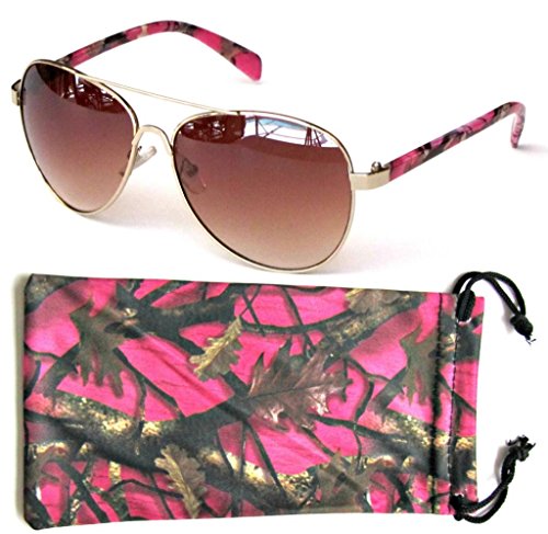 Women's Camouflage Sunglasses Pink,Hot Pink,Purple Aviator/w Free Microfiber Bag