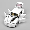 Collectible Alloy Diecast White Car Model 1/32 Bugatti Veyron 16C Galibier w/light&sound Pull Back Cars Model Kids Toys Gifts E (Color: White)