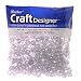 Pony Beads, Silver Glitter, 6 x 9mm, 245pc Pkg