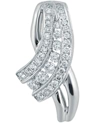 14K White Gold 0.41cttw Round Diamond Pendant