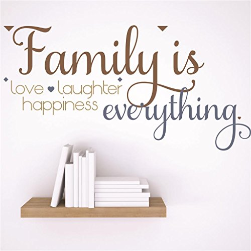 Vinyl Wall Decal Sticker : Family is love laughter happiness everything. Quote Size: 15 Inches x 15 Inches – 22 Colors Available Vinyl Wall Decal Sticker : Family is love laughter happiness everything. Quote Size: 15 Inches x 15 Inches – 22 Colors Available