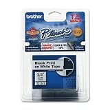 Brother Laminated Tape Black on White, 18mm (TZe241)
