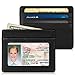 FINTIE Slim Minimalist Front Pocket Wallet, RFID Blocking Credit Card Holder Card Cases with ID Window for Men Women, Black